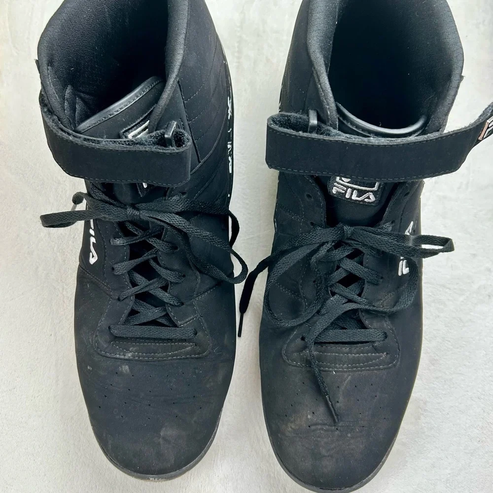 Fila Sneakers Hightops Black White Splatter Vulc 13 Mens Sz. 15